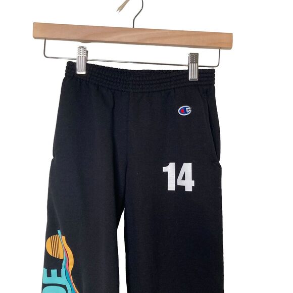 Champion Surfside Graphic  Sweatpants Boys Youth Size Small S Pocket Logo Black - Picture 3 of 11
